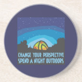 Zelt-Camping Sandstein Untersetzer (Vorne)