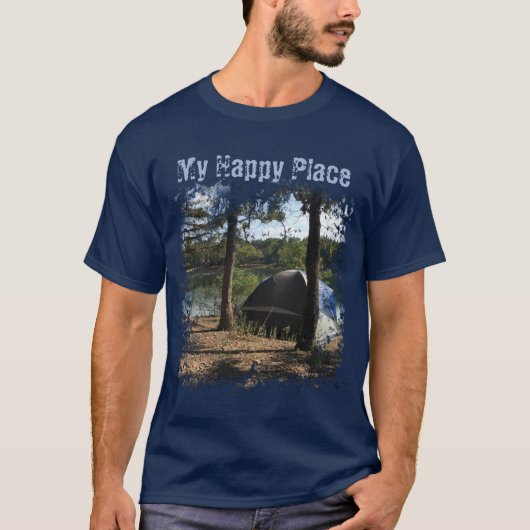 Zelt-Camping-Stilisierte Grafik T-Shirt (Vorderseite)