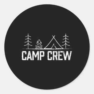 Zelt Crew Zelte Camping Freunde Familie Männer Fra Runder Aufkleber
