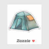 Zelt des Abenteurers Aufkleber (Blatt)