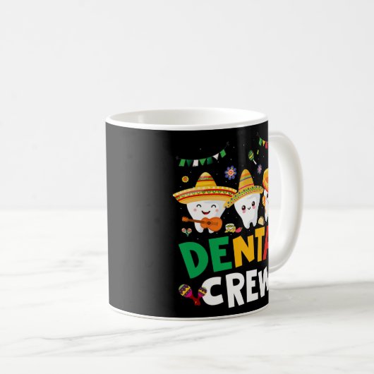Zelt Designs Zahnzähne Zahnarzt Zahnbürste Cinco D Kaffeetasse (VorderseiteRechts)