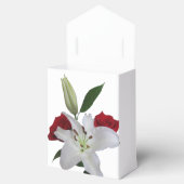 Zelt-Gefälligkeitsboxen Rote Rosen Weiße Leine jed Geschenkschachtel (Geöffnet)
