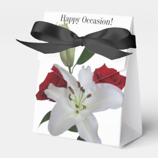 Zelt-Gefälligkeitsboxen Rote Rosen Weiße Leine jed Geschenkschachtel