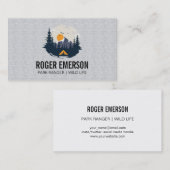 Zelt im Wald | Camping Visitenkarte (Vorne/Hinten)