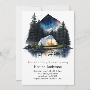 Zelt in der Starlight Adventure Baby-Dusche Einladung