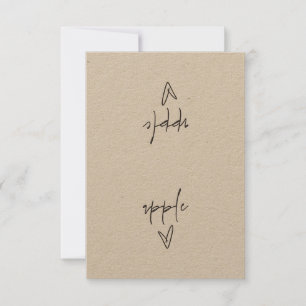 Zelt-Karte für das Apple-Lebensmittel-Etikett