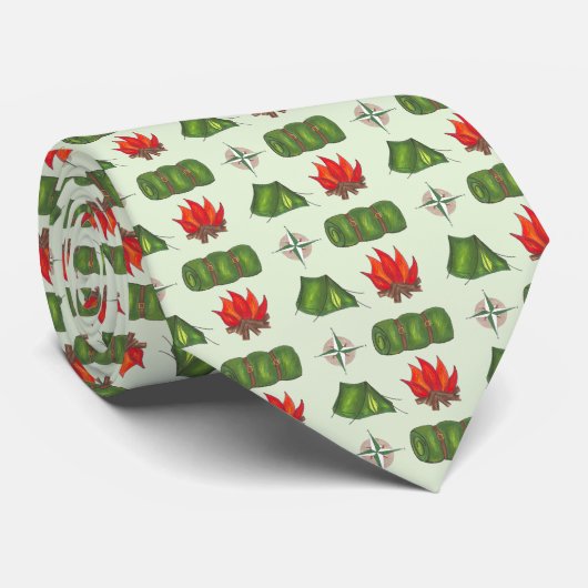 Zelt-Kompass-Camping-Natur im Zeltlager Krawatte (Gerollt)