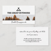 Zelt-Logo | Bäume und Vögel Visitenkarte (Vorne/Hinten)