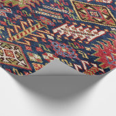 Zelt Midnight Blue Shekarlu Zig-Zag  Geschenkpapier (Ecke)