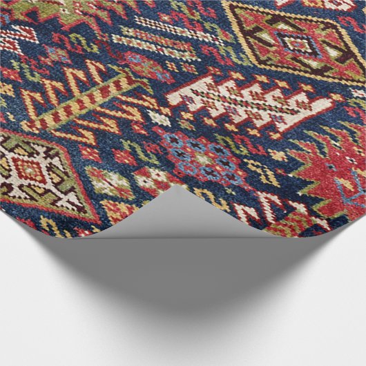 Zelt Midnight Blue Shekarlu Zig-Zag  Geschenkpapier (Ecke)