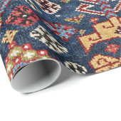 Zelt Midnight Blue Shekarlu Zig-Zag  Geschenkpapier (Rolleneckpunkt)