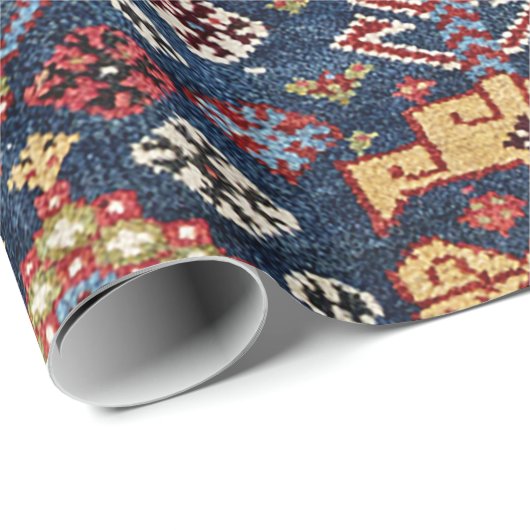 Zelt Midnight Blue Shekarlu Zig-Zag  Geschenkpapier (Rolleneckpunkt)