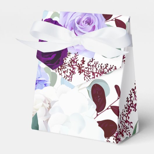Zelt Paper Bevorzugung Box Lavender Hibiskus auf W Geschenkschachtel (Vorderseite)