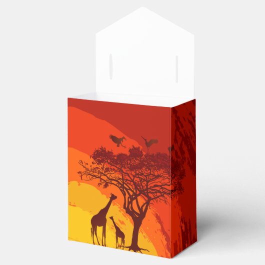 Zelt Paper Gevor Box African Safari Giraffe Sun Geschenkschachtel (Geöffnet)