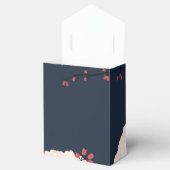 Zelt Paper Gevor Box Baby Pink Cosmos auf Navy Geschenkschachtel (Geöffnet)