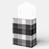 Zelt Papier Gefallen Box Xmas Baffalo Kariert Blac Geschenkschachtel (Geöffnet)