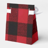 Zelt Papier Gefälligkeitsbox Roter Karierter Bär Geschenkschachtel (Rückseite)
