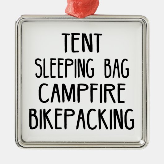 Zelt Schlafsack Campfire Bikepack Ornament Aus Metall (Vorne)