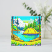 Zelt schweben auf dem Camping Themed (Stehend Vorderseite)