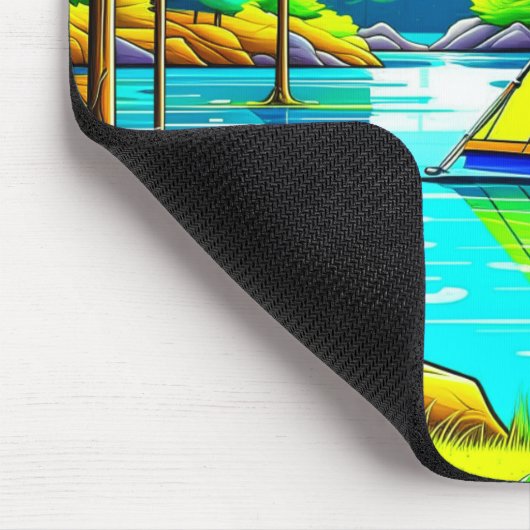 Zelt schweben auf dem Camping Themed Mousepad (Ecke)