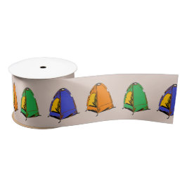 Zelte in Multicolorzelten Satinband