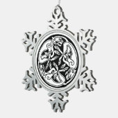 Zelthundschmuck Schneeflocken Zinn-Ornament (Rechts)