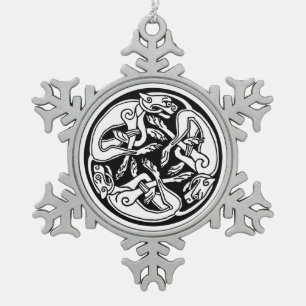 Zelthundschmuck Schneeflocken Zinn-Ornament