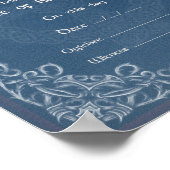 ZELTIFIKAT - blau Poster (Ecke)