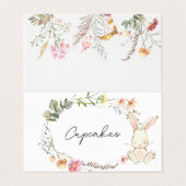 Zeltkarten für sonnige Lebensmittel, Etikettierung Visitenkarten (Außenseite Aufgefaltet)