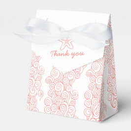 Zeltkasten mit Seastarswirbel, weißer Gastgeschenk Geschenkschachtel