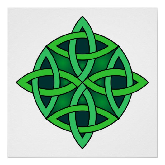 Zeltknochen Ireland altertümliches Symbol Heidelgr Poster (Vorderseite)