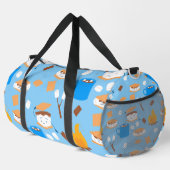 Zeltmarshmallow Schokoladenraucher blau Duffle Bag (Rechte Ecke)