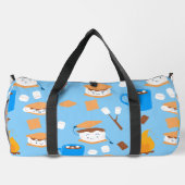 Zeltmarshmallow Schokoladenraucher blau Duffle Bag (Rückseite)