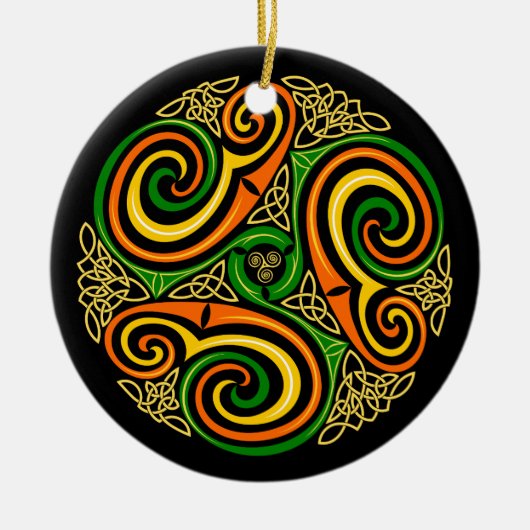 Zeltspirale Keramik Ornament (Vorne)