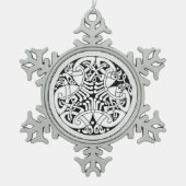 Zeltvögel Zinnschmuck Schneeflocken Zinn-Ornament (Vorderseite)