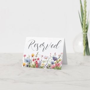 Zeltzeichen für vorbehaltene Notizkarte