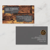 Zement arbeitet an visitenkarte (Vorne/Hinten)