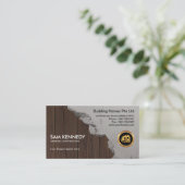 Zement bearbeitet hölzernen visitenkarte (Stehend Vorderseite)