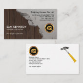 Zement bearbeitet hölzernen visitenkarte (Vorne/Hinten)