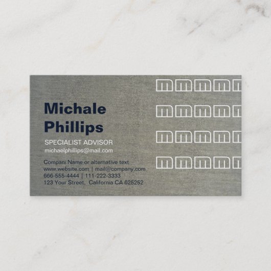 ZEMENT BETON BAU BAUINGENIEURWESEN VISITENKARTE (Vorderseite)