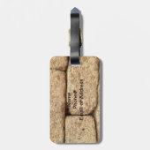 Zement-Blöcke mit lustiger Nachricht Gepäckanhänger (Rückseite vertikal)