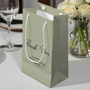 Zement Graue Minimalistische Hochzeitsdusche Danke Kleine Geschenktüte