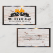 Zement | Holzmetall | Bau Visitenkarte (Vorne/Hinten)