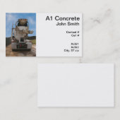 Zement-LKW an der Baustelle Visitenkarte (Vorne/Hinten)