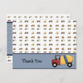 Zement-LKW-Ebene danken Ihnen zu kardieren Dankeskarte (Vorne/Hinten)
