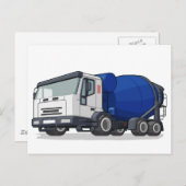 Zement Mixer Truck Postkarte (Vorne/Hinten)
