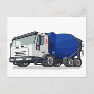 Zement Mixer Truck Postkarte