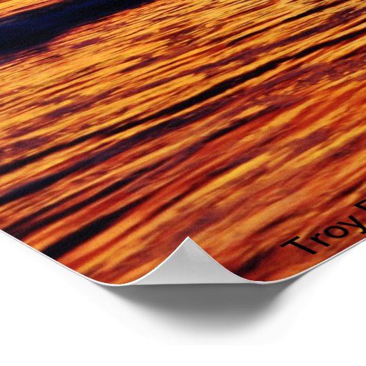 Zement Ship Sunset Poster (Ecke)