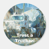 ZEMENT TRUCK BIG RIG TRUCKERS Geschenke Magnet (Vorne)