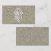 Zement Visitenkarte (Vorne/Hinten)